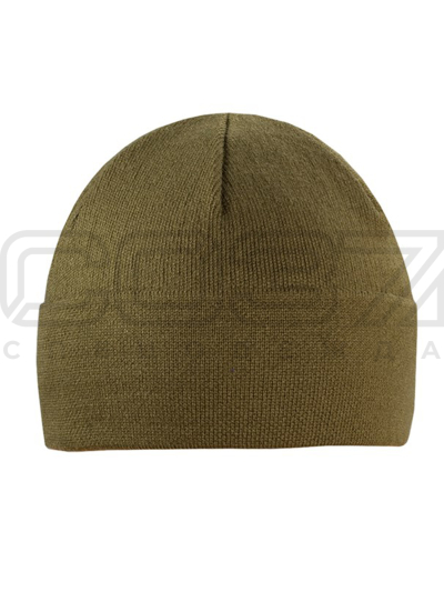 Шапка вязаная Winter 2-х нитка с отворотом ут.флис цв.олива тк.акрил-1