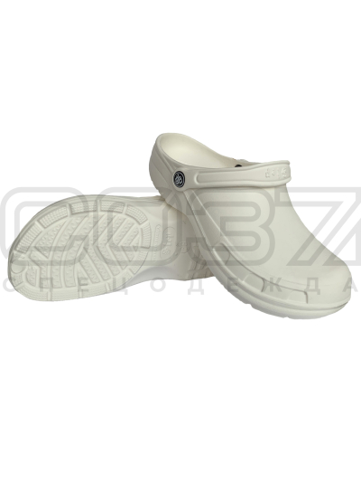 сабо с ремешком белые-1