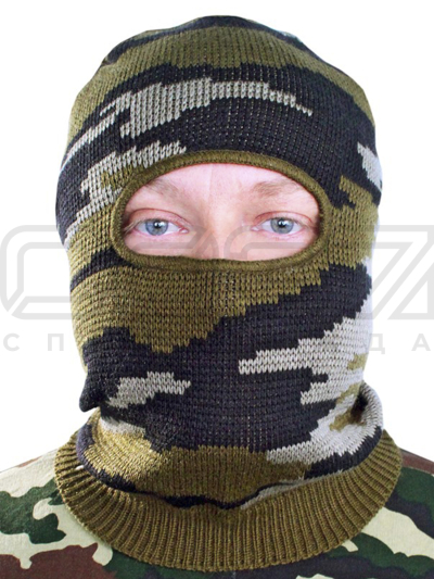 Подшлемник вязаный Vortex цв.кмф,зелёный тк.акрил