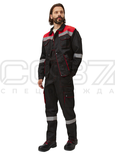 Костюм-рабочий-Мегион-с-СОП-цв.чёрный-красный-тк.смесовая-(куртка+пк)-1
