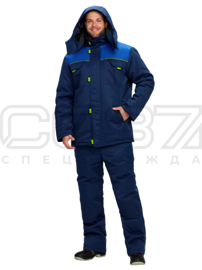 Костюм-рабочий-зимний-Фаворит-Ф--цв.тёмно-синийвасилёк-тк.смесовая-(куртка+брюки)-1