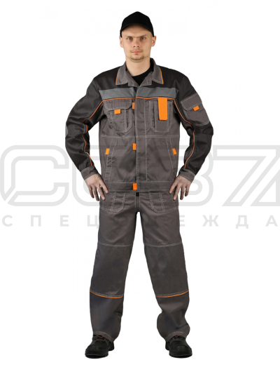 Костюм рабочий Фенол цв. серый, чёрный-1