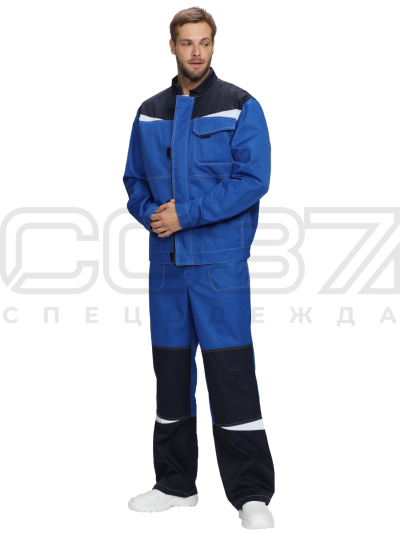 Костюм рабочий мужской Феррум цв.васильковыйт.синий тк.смесовая(куртка+пк) (1)