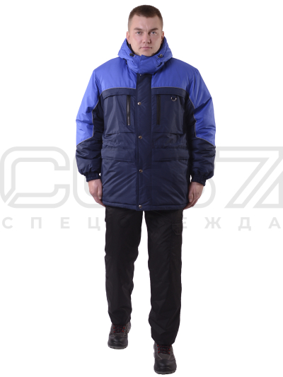 Куртка рабочая зимняя Оймякон цв.т.синийвасилёк тк.таслан-1