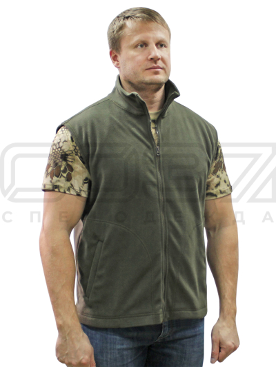 Жилет флисовый Hunt цв.оливковый тк.флис 1