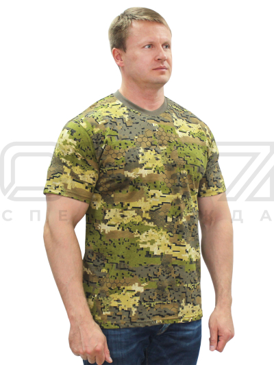 Футболка трикотажная Камуфляж цв.кмф-Pixel Premium тк.кулирка