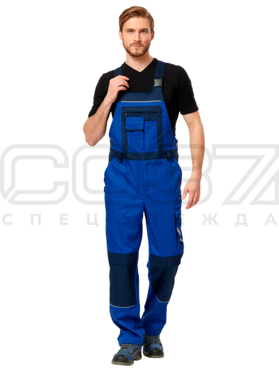 Полукомбинезон-рабочий-Городской-цв.-василёк,-тёмно-синий-1