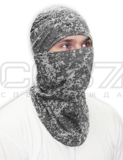 Маска-балаклава трикотажная Active цв.цифра,серый тк.кулирка