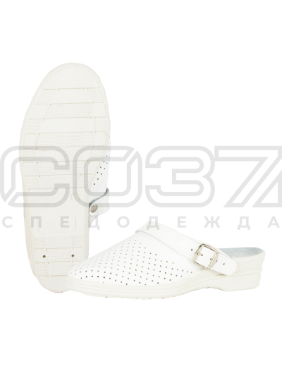 Сабо кожаные женские с ремешком-1