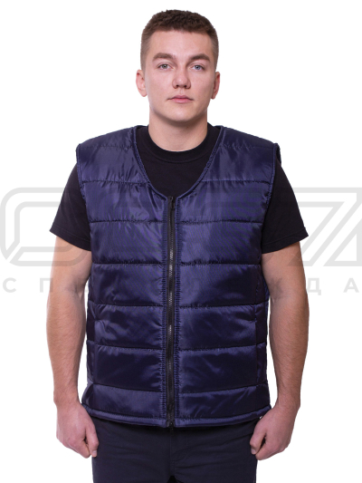 Жилет рабочий утеплённый Асбест цв.тёмно-синий тк.оксфорд 1