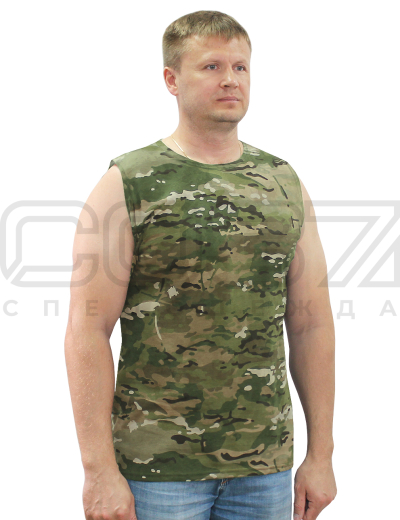 Майка мужская трикотажная цв.мультикам тк.кулирка