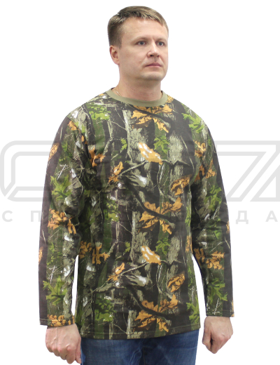 Толстовка мужская Trip с начёсом цв.лес 1 тк.футер 2-х нитка 1