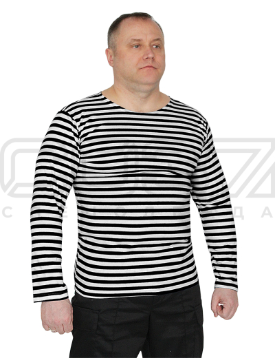 Тельняшка утеплённая цв.чёрный тк.интерлок 1