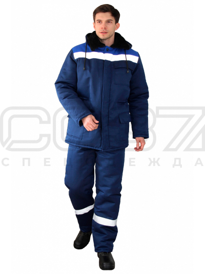 Костюм рабочий зимний Фрост СТ37 с СОП тк.смесовая (куртка+пк) (2)