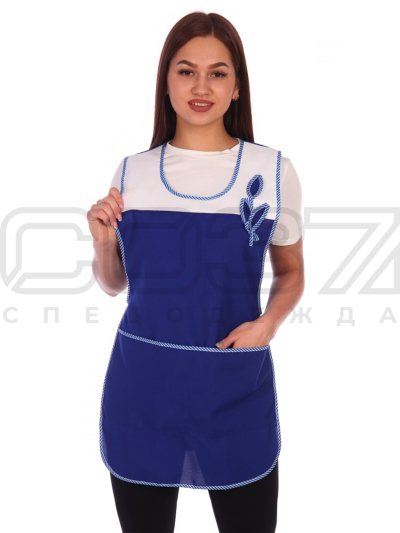 Фартук со спинкой АР9 цв.василёк тк.габардин-1