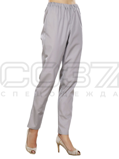Брюки медицинские женские ИМ301 цв.серый тк.тиси