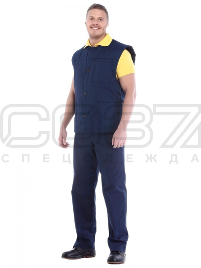 Жилет рабочий утеплённый Наладчик цв.т.синий тк.смесовая 1