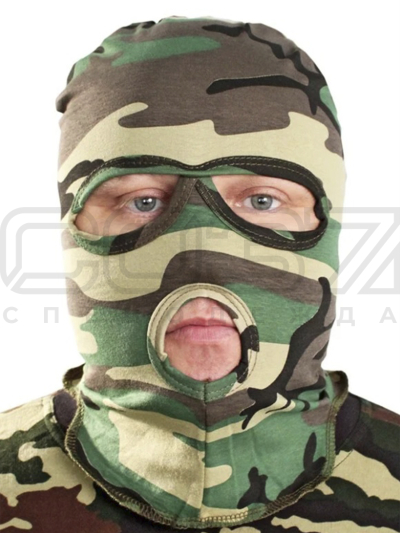 Маска трикотажная СОБР цв.кмф,зелёный тк.кулирка