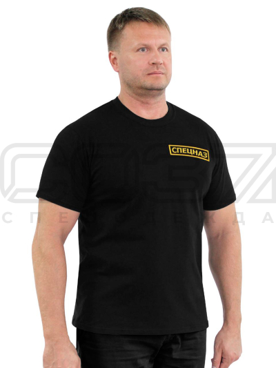Футболка трикотажная Спецназ цв.чёрный тк.кулирка 1