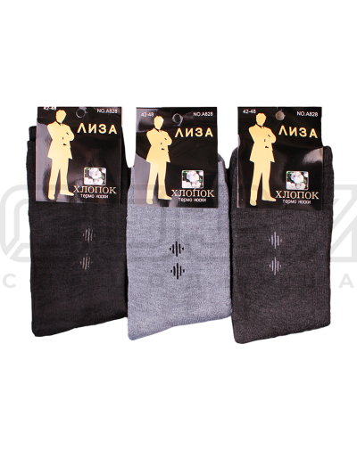 Термо-носки мужские Лиза №473-A828 (с махрой)