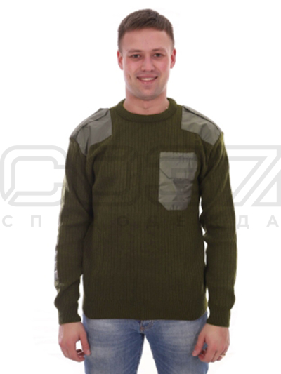 Свитер мужской Lex цв.олива тк.акрил-1