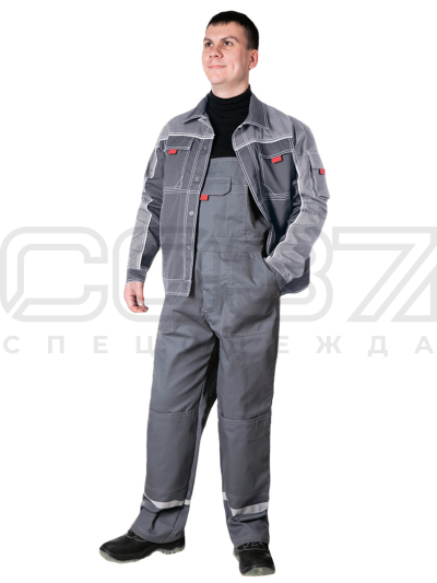 Куртка рабочая Классик NEW цв. серый, светло-серый-1