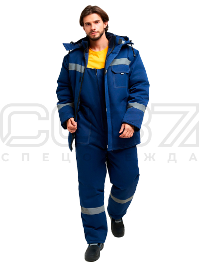 Костюм рабочий зимний Полярник СТ37 с СОП тк.смесовая (куртка+пк) (2)