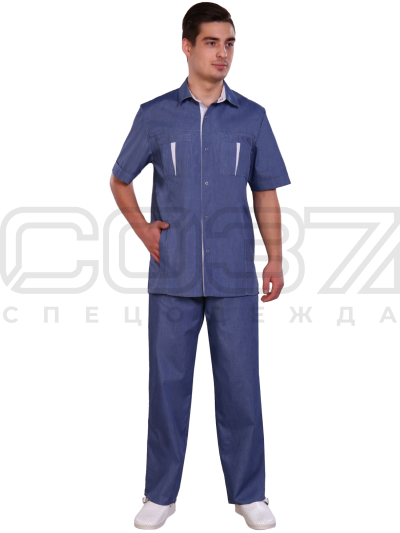 костюм муж джинс, белый