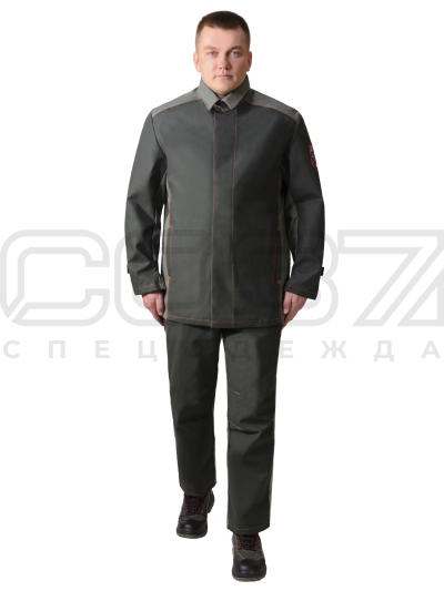 Костюм сварщика АрМакс-1СП цв.зелёный-1
