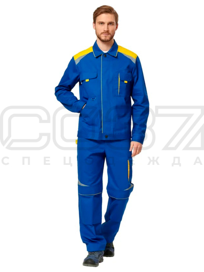 Куртка-рабочая-Гратион-цв.-василёк,-жёлтый-1