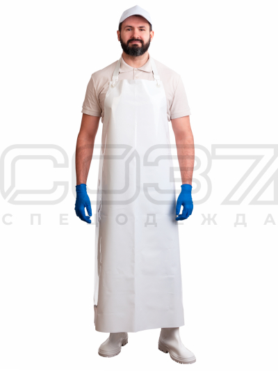 Фартук рабочий полиуретановый облегчённый цв. белый-1
