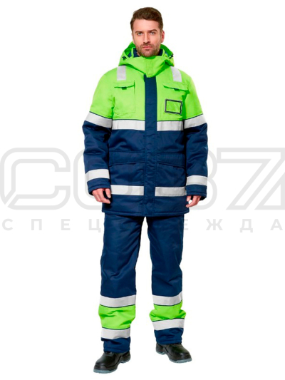 Костюм-рабочий-зимний-Исмарк-с-СОП-цв.т.синийнеон-тк.темп-(куртка+брюки)-1