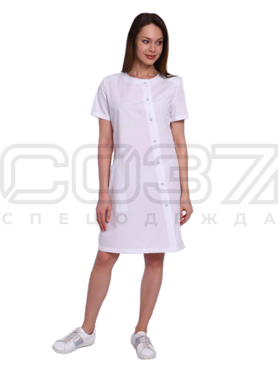Халат-медицинский-женский-СБ204-цв.-белый-1