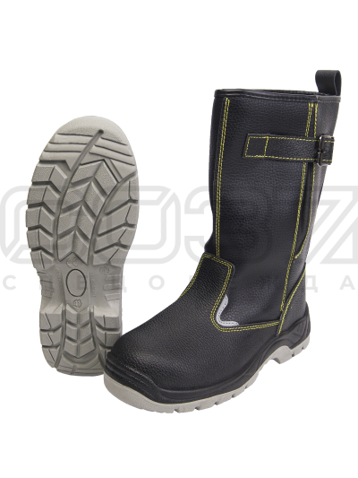 Сапоги рабочие зимние Лайн нат.кожа иск.мех с МП подошва ПУТПУ (1)