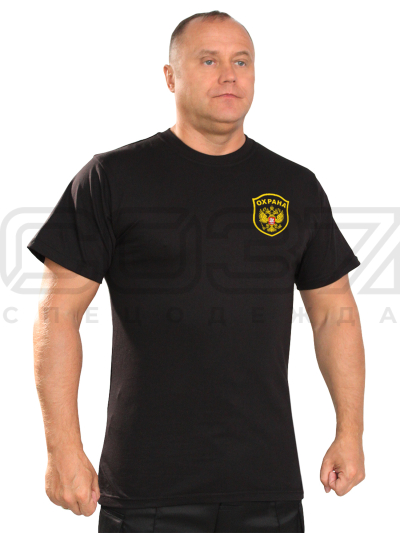 Футболка охранника Орёл цв.чёрный тк.кулирка 1