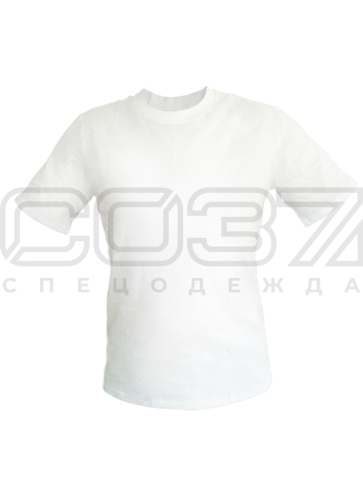 Футболка трикотажная База цв.белый тк.кулирка