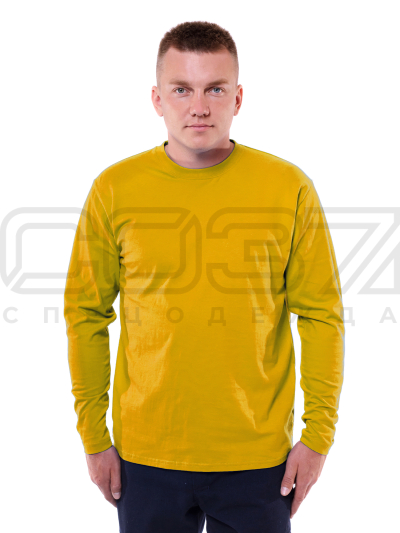 Футболка с длинным рукавом цв.жёлтый тк.кулирка 1