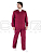 Костюм мужской ХАССП цв.бордовый тк.тиси-1